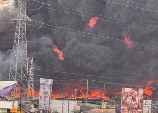 North Industrial area fire: GNFS clears structures to battle blaze